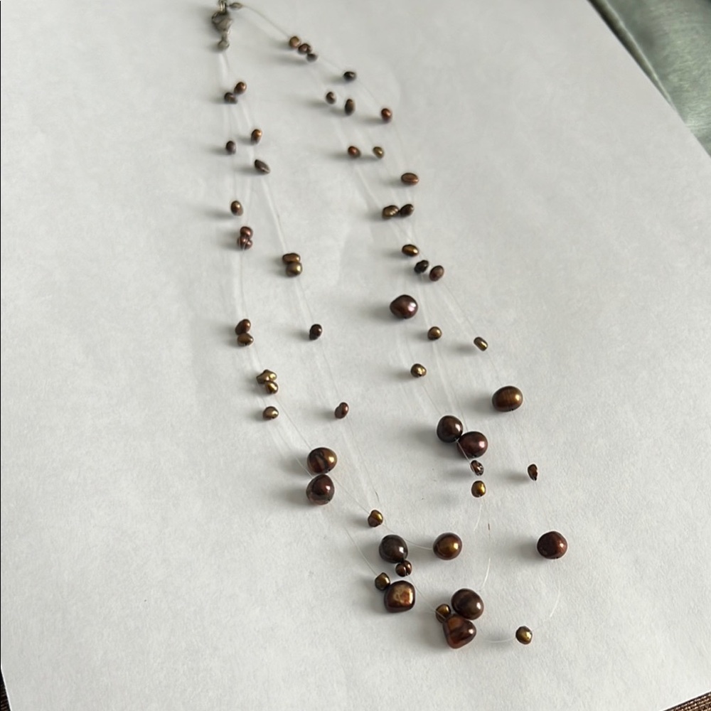 Elegant Brown Beaded Necklace